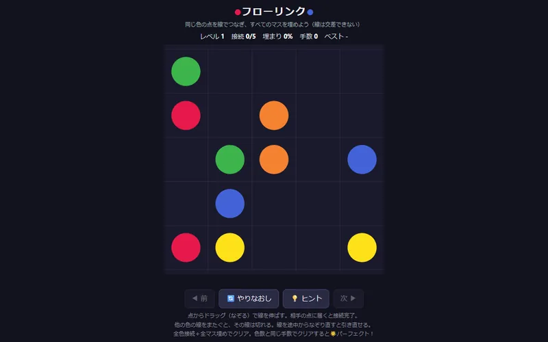 フローリンクのプレイ画面
