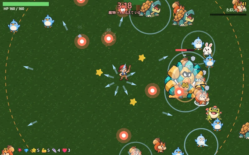 ぷちサバイバーのプレイ画面